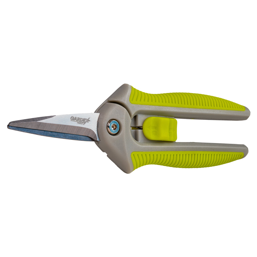 GARDEX Foarfeca de flori LUXE GX Lame din oțel inoxidabil Înveliș cauciucat pentru mâner Design compact