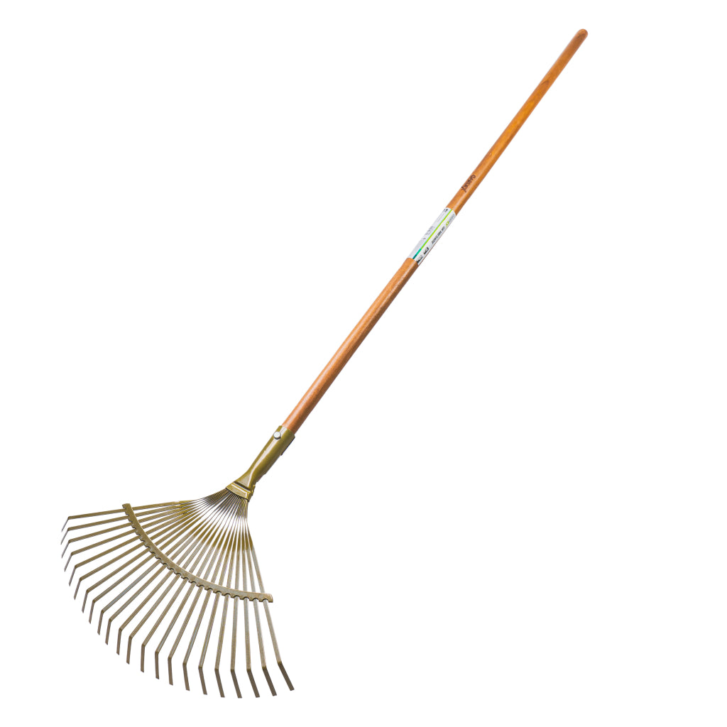 GARDEX Grebla pentru frunze cu coada de lemn 22 de dinti GX Tip: Greblă de grădină cu formă evantai Aplicații:Pentru frunze, iarbă și resturi ușoare Număr dinți: 22 Formă cap: Evan