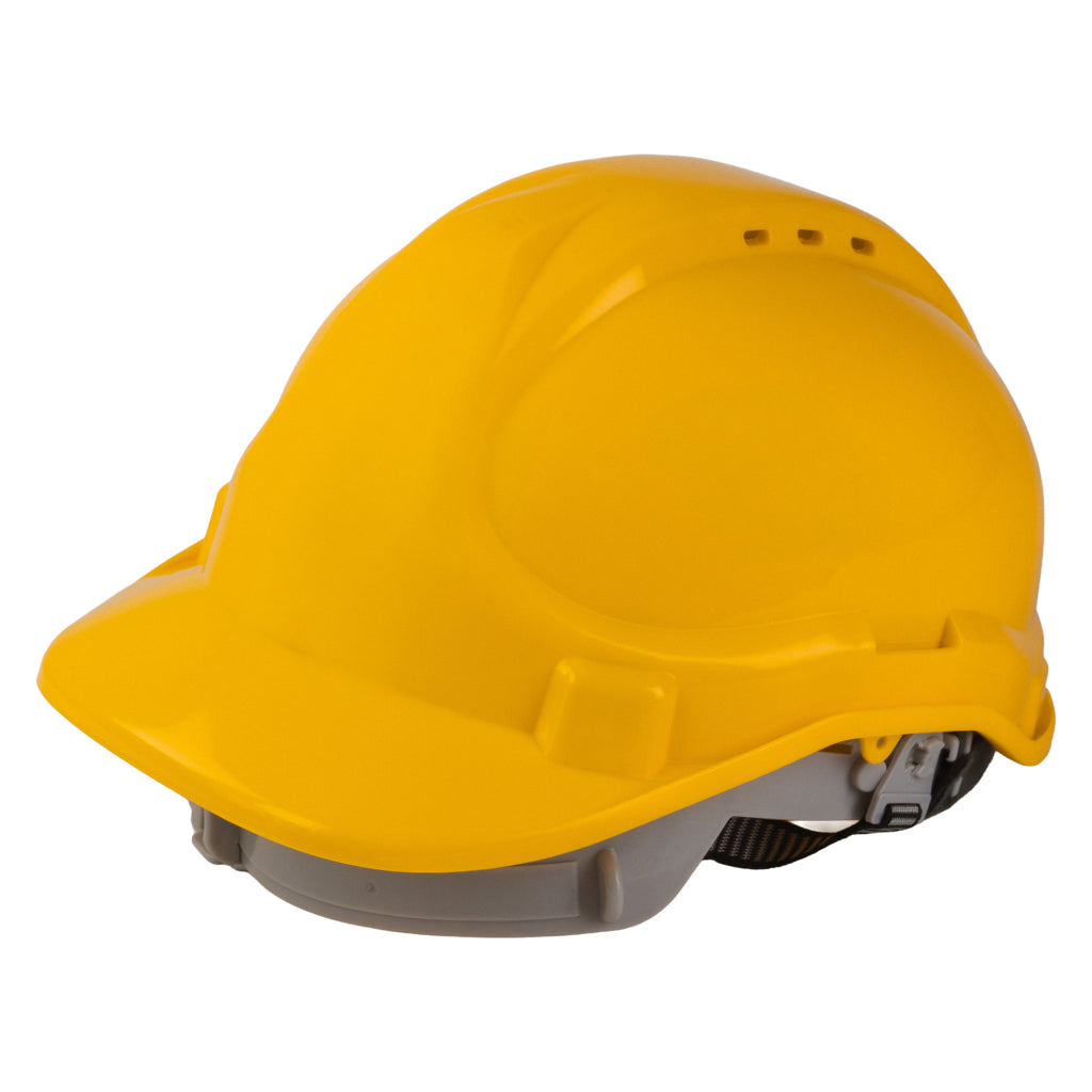 TOP STRONG Casca protectie galbena TS PVC Fixare in 4 puncte