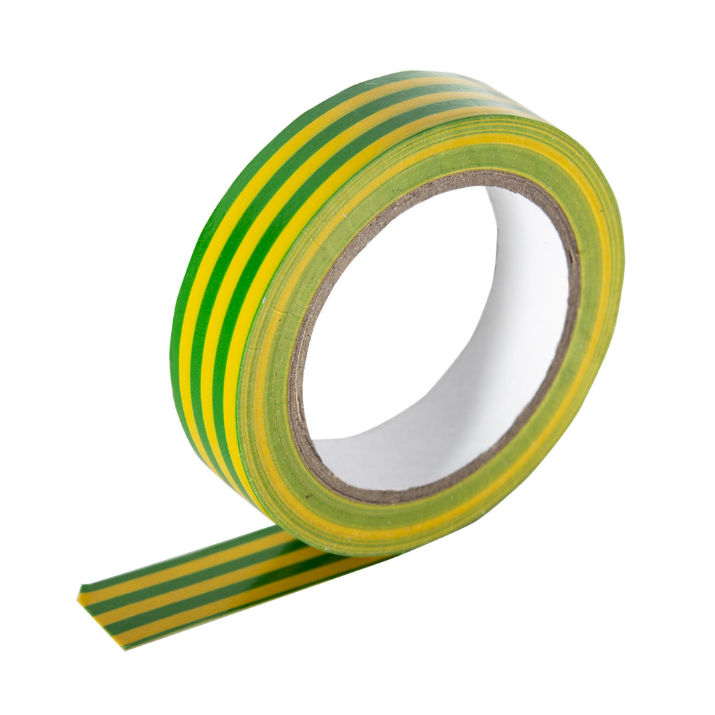 MAKALON Banda izolatoare PVC galbena verde 18mmx20m MK Banda PVC cu intindere buna