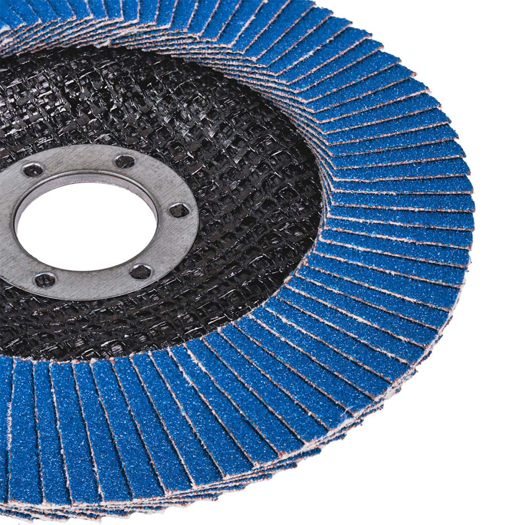 RAIDER Disc lamelar zirconiu 125mm G-150 Granule abrazive de zirconiu care oferă durabilitate Granulație G-150 Construcția lamelară permite o răcire mai bună în