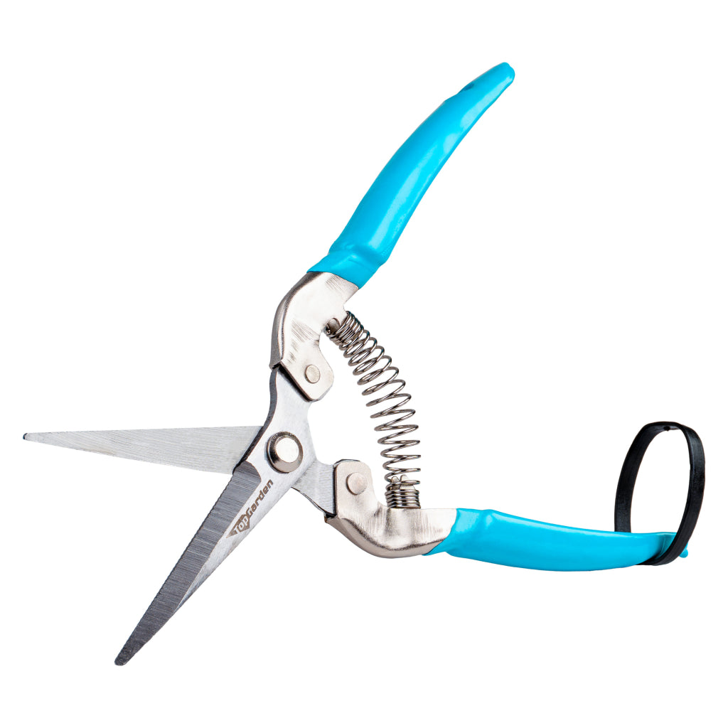 TOP GARDEN Foarfecă pentru flori Mini TG Lamele din oțel cu mangan oferă tăieturi precise și curate de tip bypass – concepute pentru a menține ascuțimea pe terme