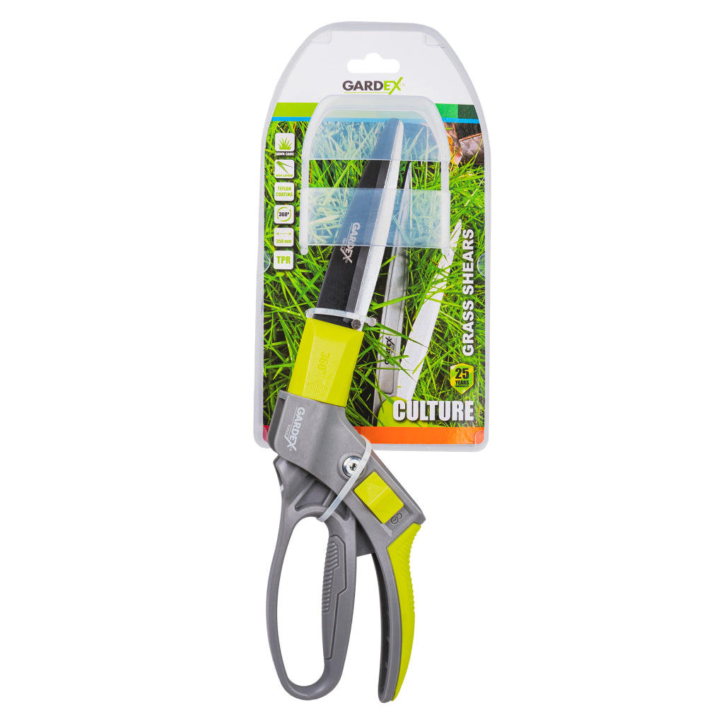 GARDEX Foarfeca pentru iarba CULTURE GX Foarfecă pentru iarbă CULTURE GX – soluția ideală pentru finisarea marginilor gazonului și a zonelor greu accesibile Mân