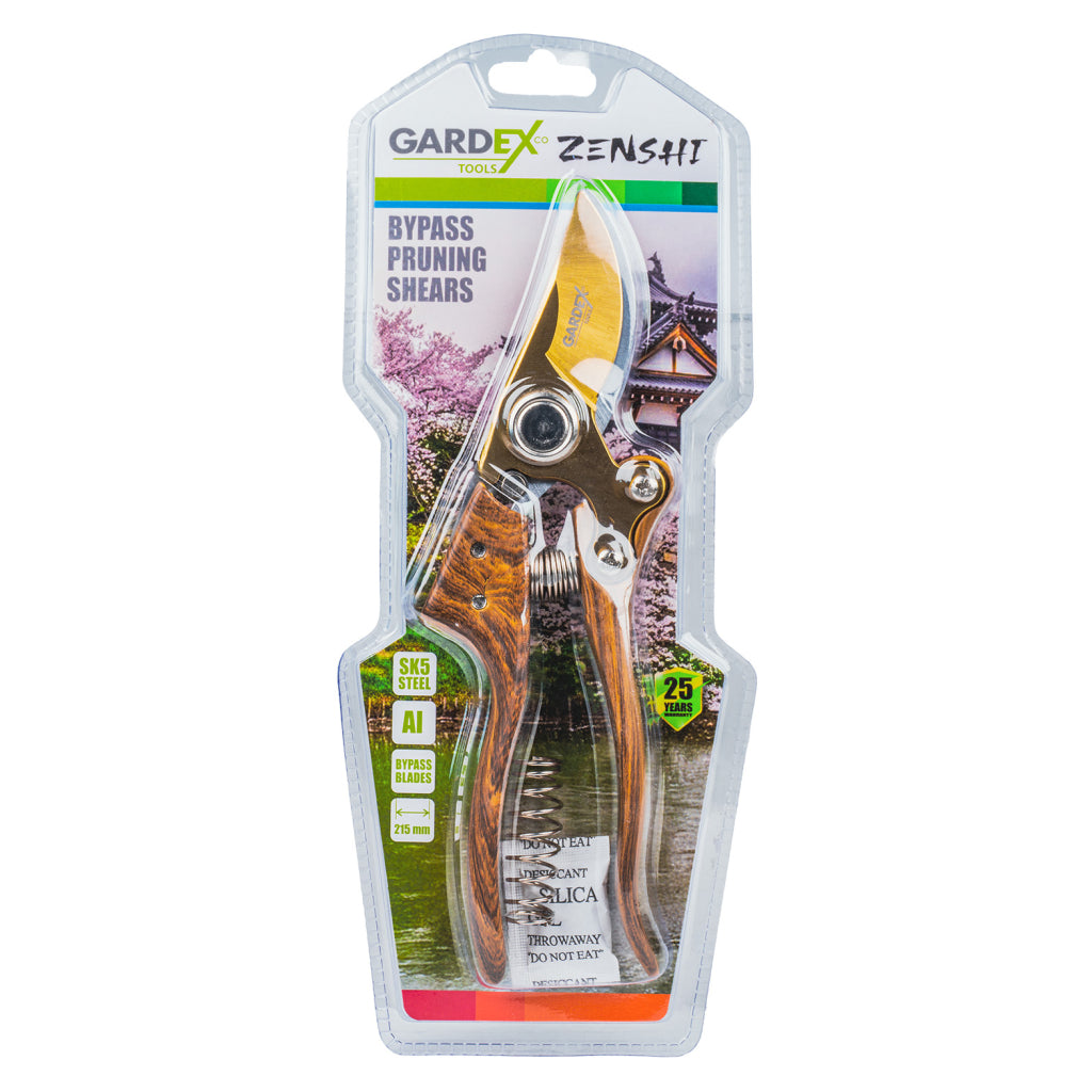 GARDEX Foarfecă de tăiat crengi Bypass ZENSHI GX Lamă din oțel japonez SK5 de înaltă calitate – asigură tăieri bypass extrem de precise și curate, fiind alegerea de încr