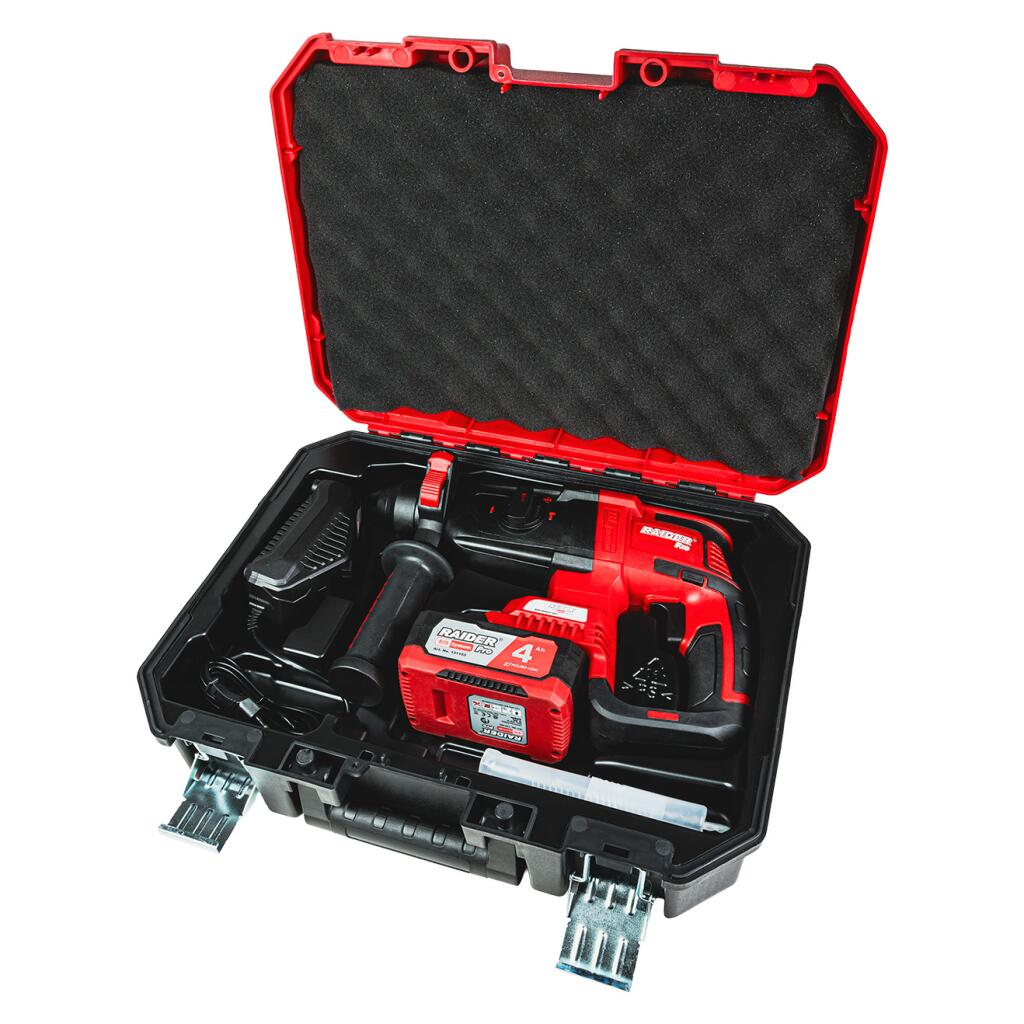 Ciocan rotopercutor Raider RDP-BRH20 030202, kit 20 V, 4 Ah