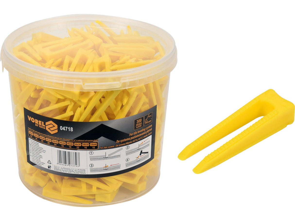 PENE PENTRU NIVELAREA VOREL 04718 PLACILOR CERAMICE 300 BUC.