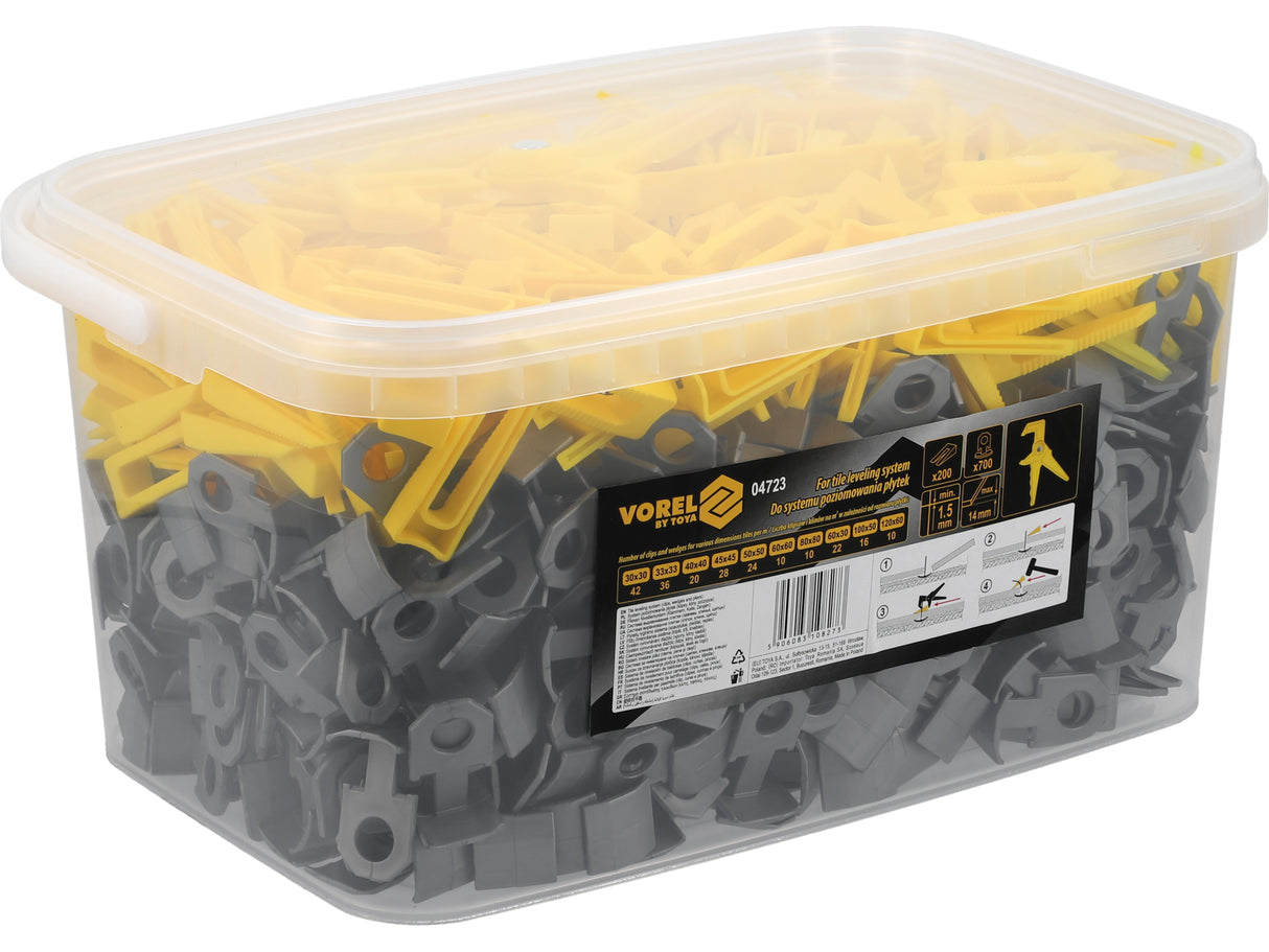 VOREL 04723 LEMEZSZINTEZŐ RENDSZER 1,5 MM 700 CSIPSZ + 200 ÉK + FOGÓ