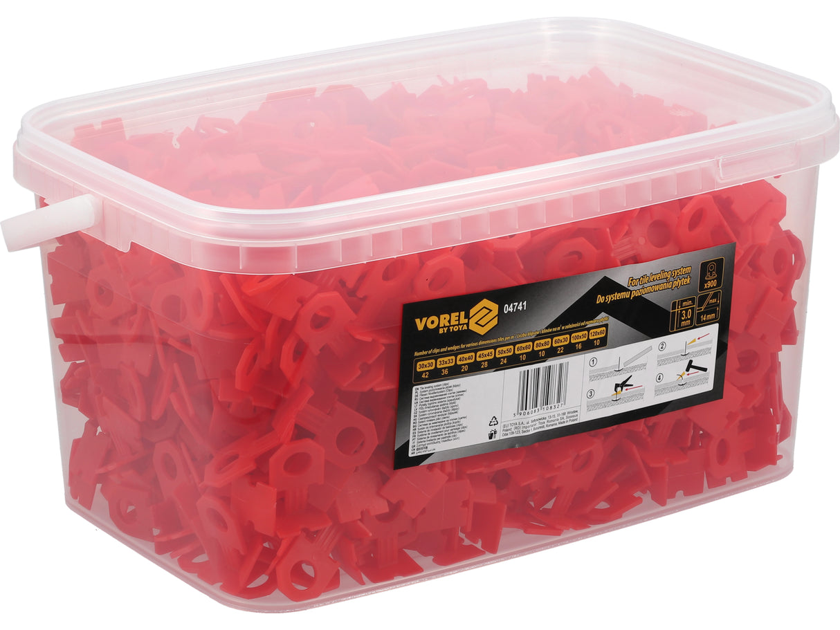 CLIPS 3MM PENTRU VOREL 04741 SISTEM NIVELARE PLACI, 900 BUC