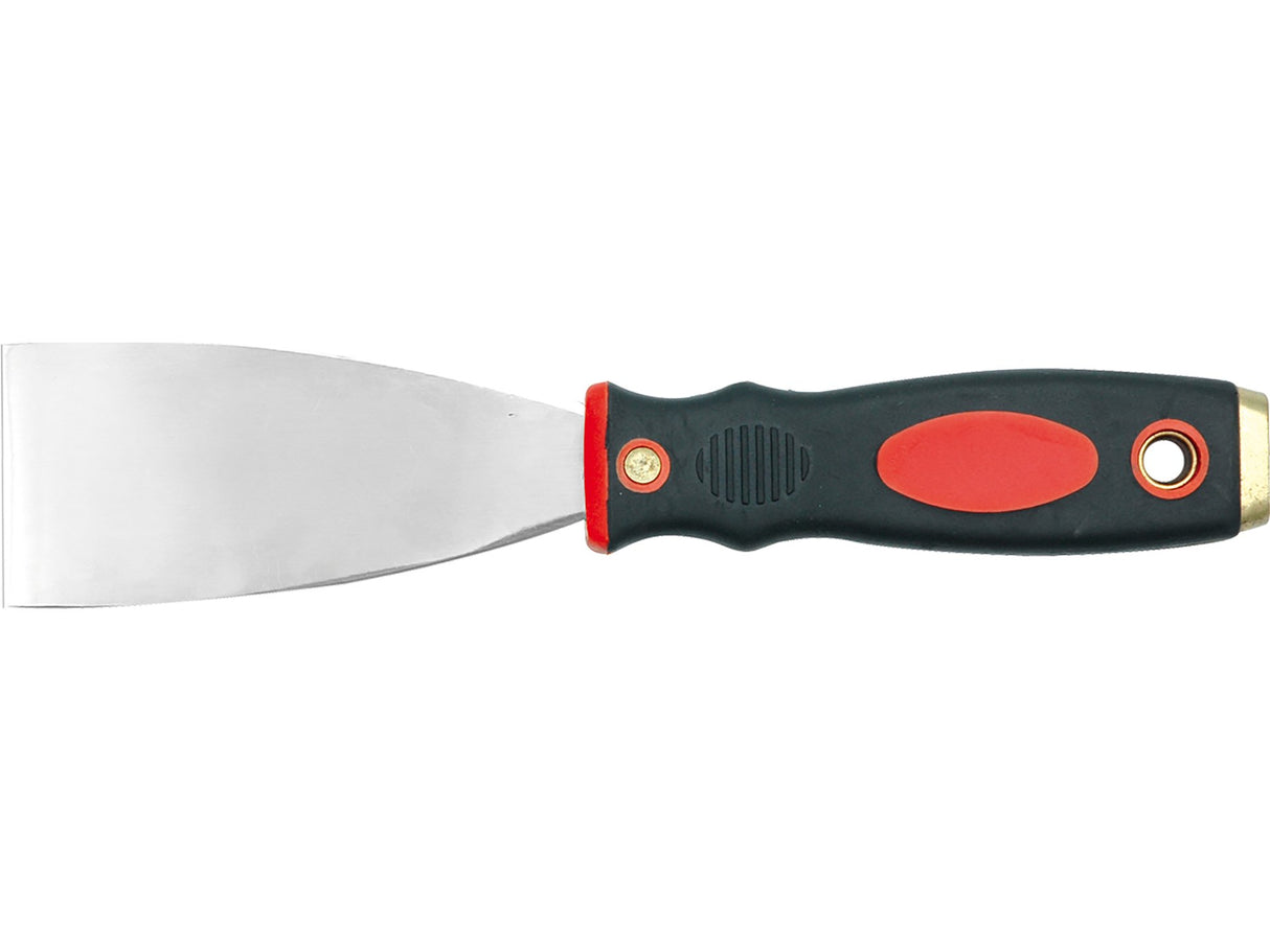 SPACLU DIN OTEL VOREL 05901 INOXIDABIL, MANER BICOLOR CU INSERTIE DE ALAMA, 3CM