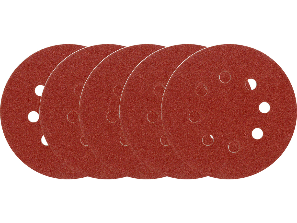 VOREL 08585 Lyukas csiszolóvászon korongok, P150, 125 mm, 5 darab