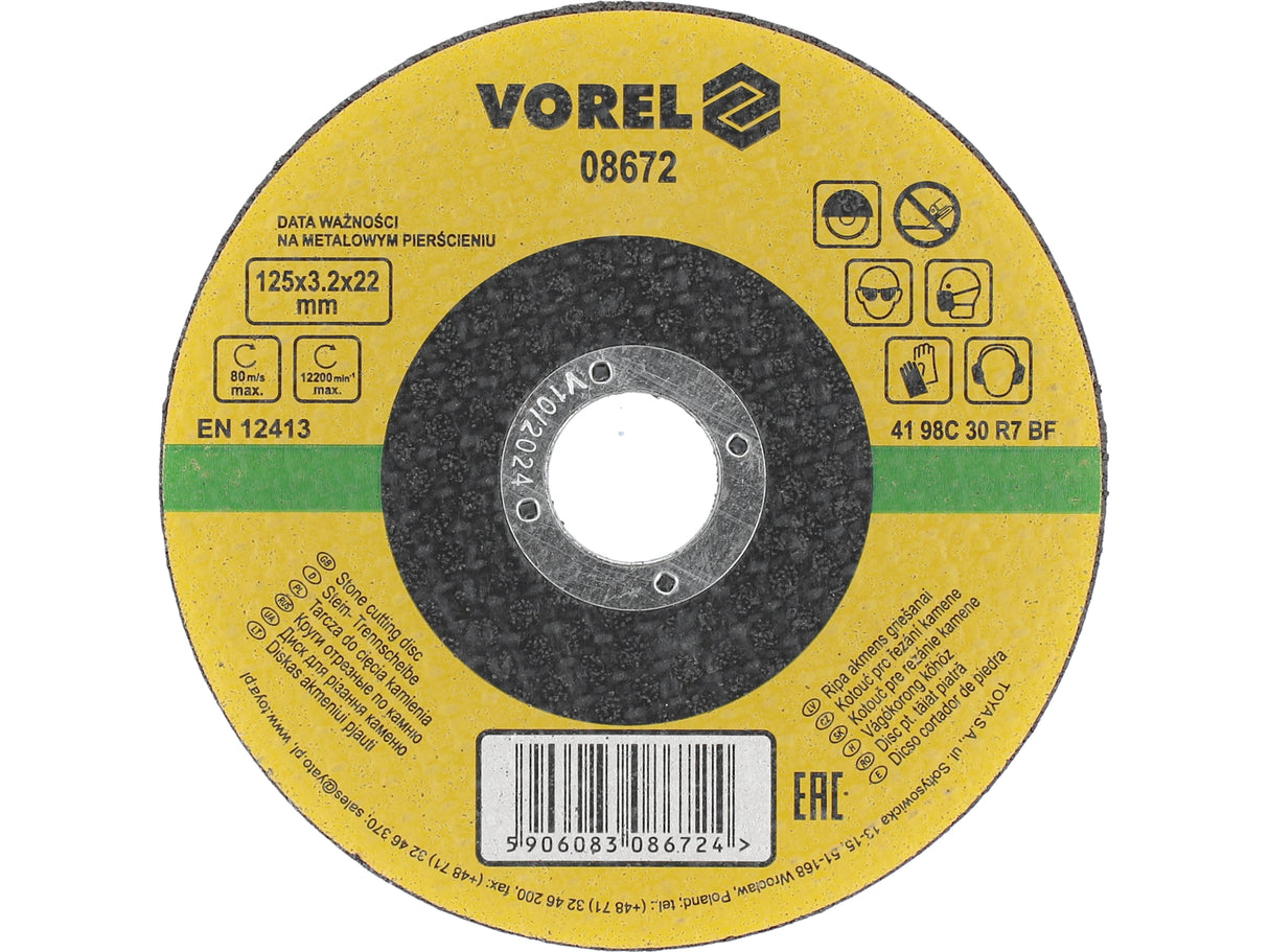 DISC TAIAT PIATRA VOREL 08672 125X3,2X22MM