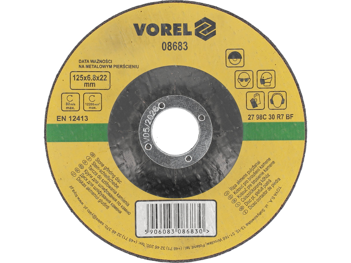 DISC TAIAT PIATRA VOREL 08683 125X6,8X22MM