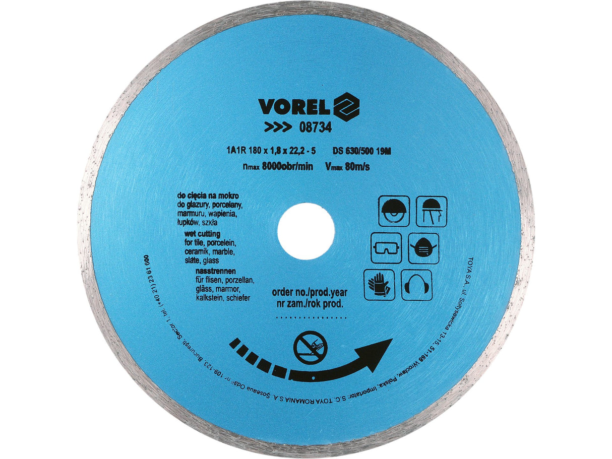 DISC DIAMANTAT 180MM VOREL 08734