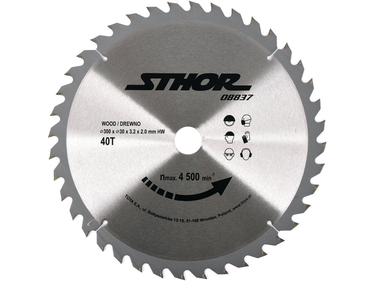 DISC CIRCULAR PENTRU STHOR 08837 LEMN 300X30X3.2MM T40