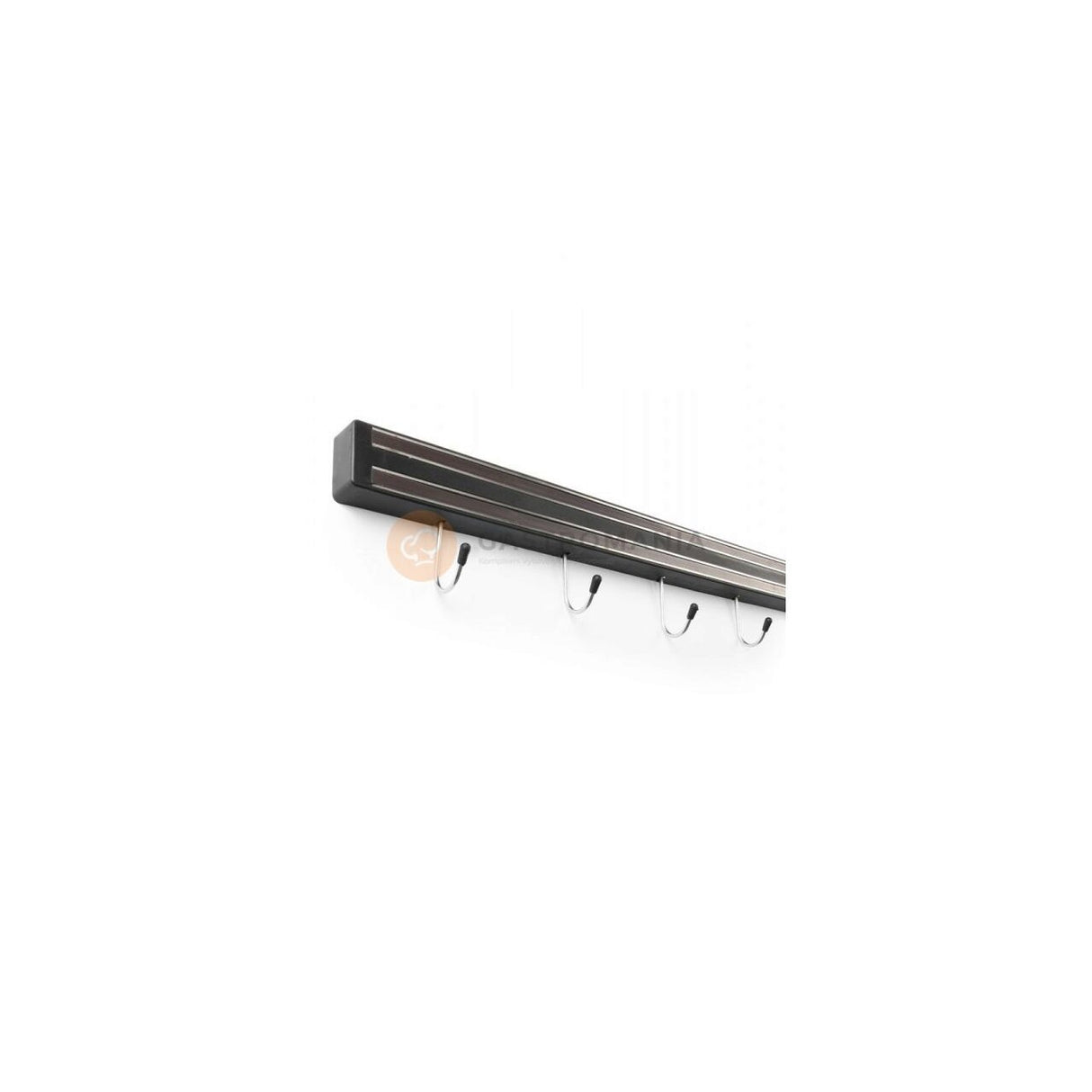 Suport magnetic pentru cutite, 60 cm, cu 6 carlige agatare, Hendi