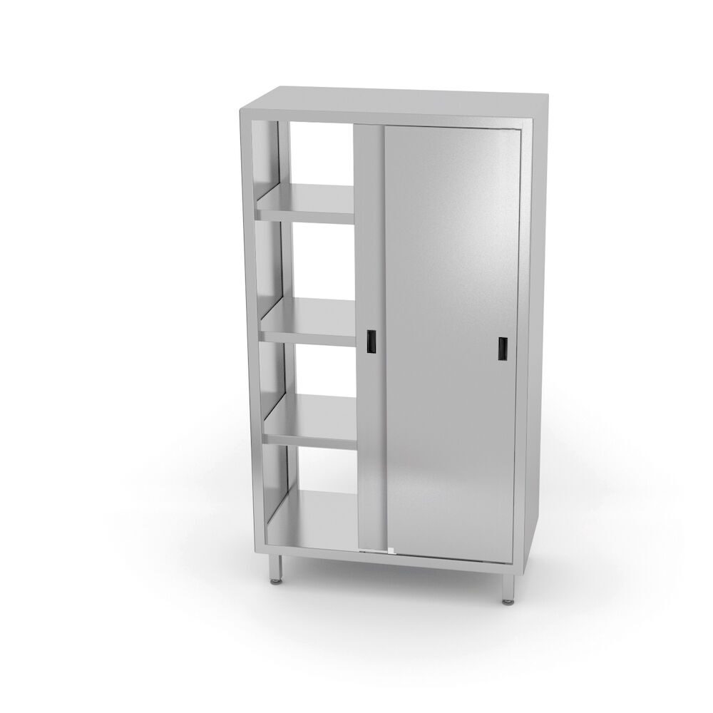 Dulap depozitare cu usi glisante si acces pe ambele parti, pregatita pentru asamblare, Hendi, Kitchen Line, 800x700x(H)1800 mm