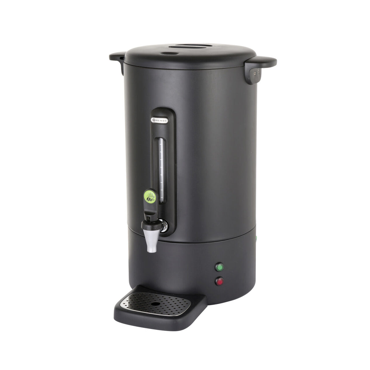 Percolator pentru bauturi fierbinti 13 litri, HENDI Uniq, inox, negru mat, termostat 0-100 gr C, 1650 W, Concept Line Hendi, 357x380x(h)502 mm