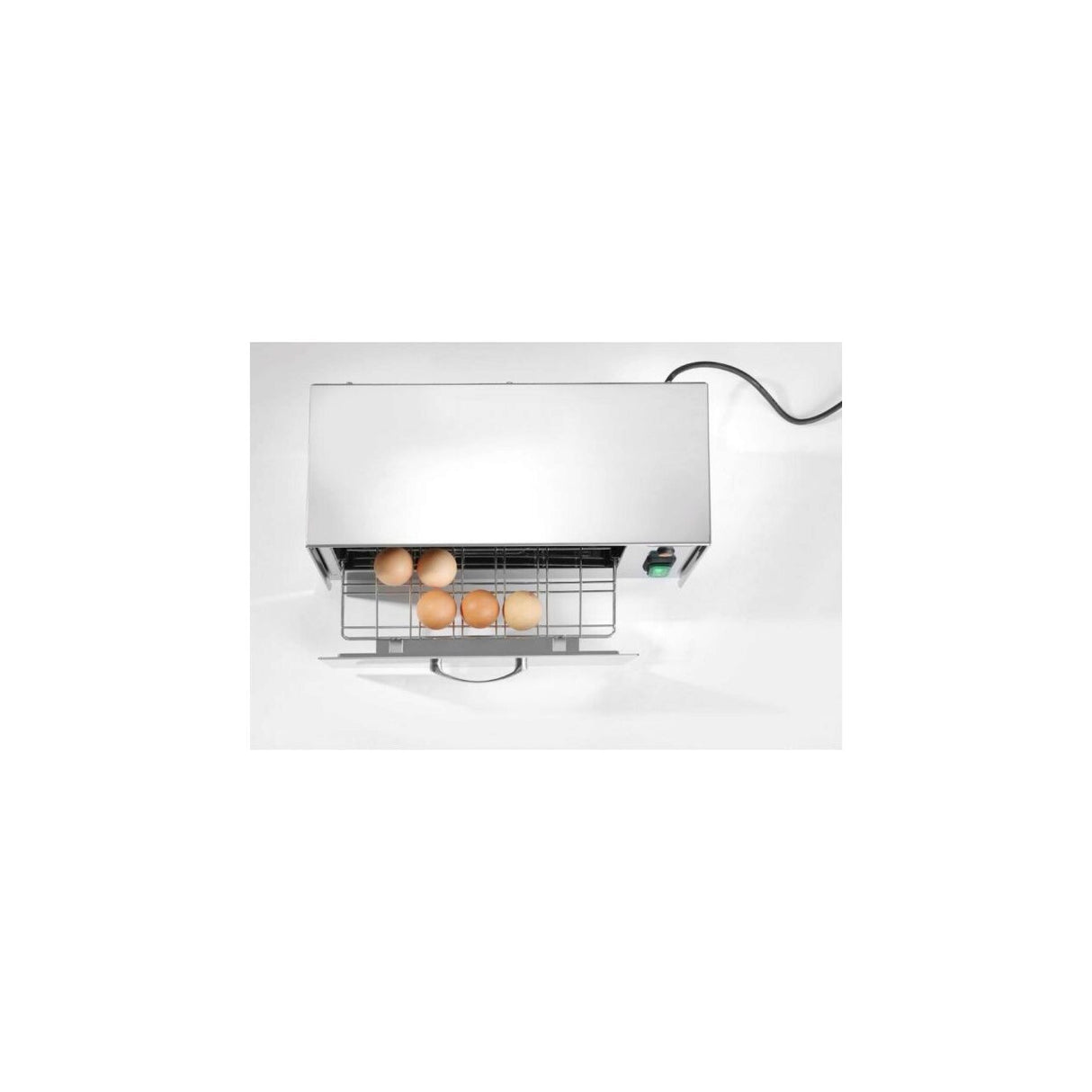 Sterilizator oua Hendi, 32 W, dezinfectare cu lampi UV, capacitate 10 oua, Argintiu, Inox