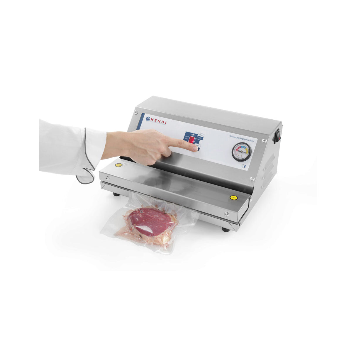 Set 100 pungi vacuum gofrate 200x300 mm, Hendi, 2 straturi, 75 microni grosime, filtru UV