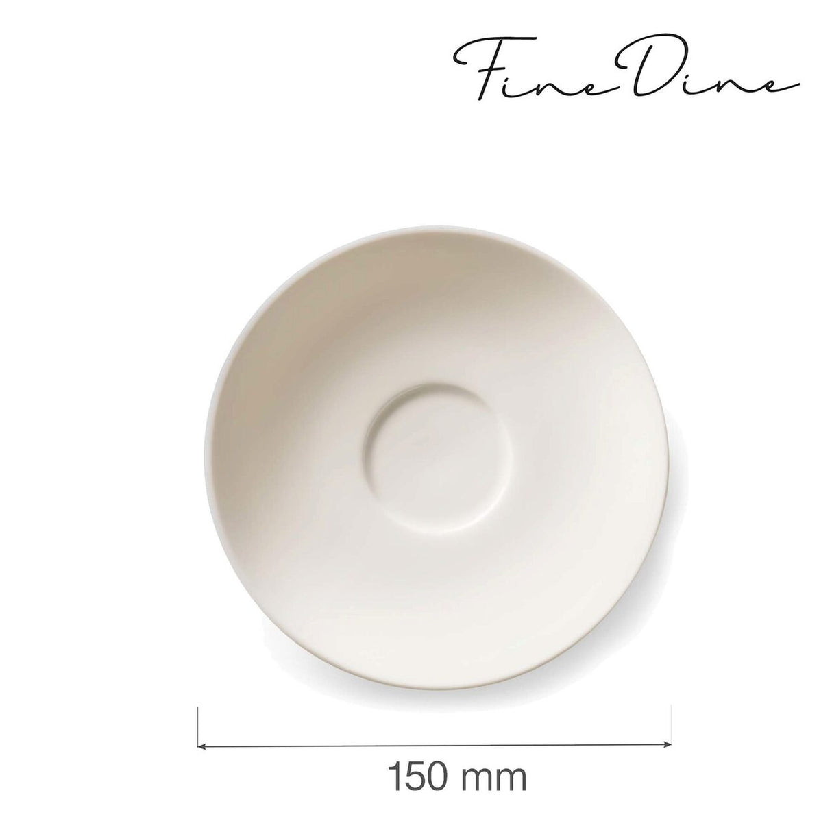 Farfurie pentru ceașcă pentru ceai și cafea Fine Dine, Crema, 150 mm