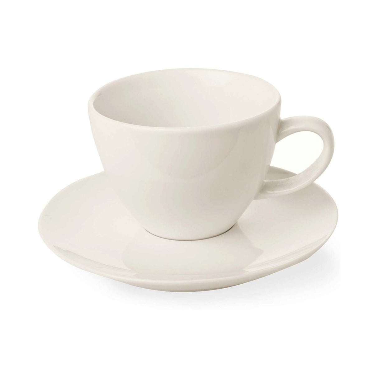 Ceașcă elegantă cu farfurioară pentru ceai și cafea Fine DIne, Crema 230 ml