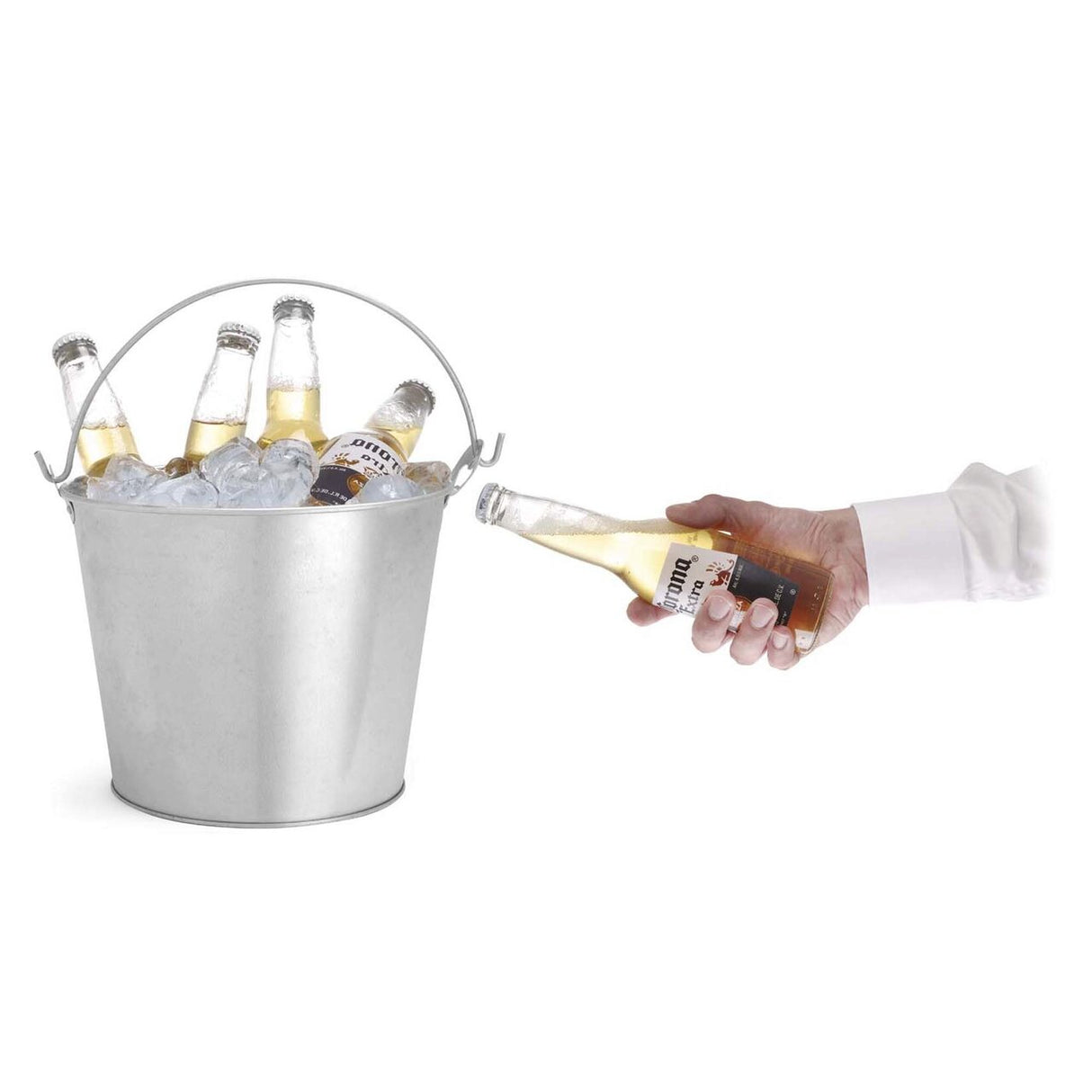 Galeata inox pentru servire bere cu deschizator sticle integrat, Hendi 230x(H)180 mm