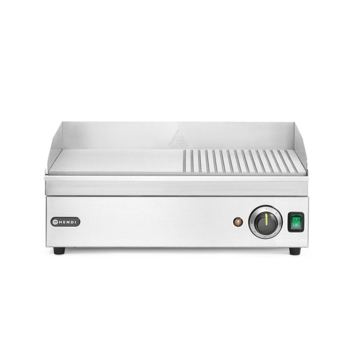 Gratar electric HENDI, Kitchen 1/2 neted, 1/2 striat 220-240V/2400W, 527x404x(H)233mm