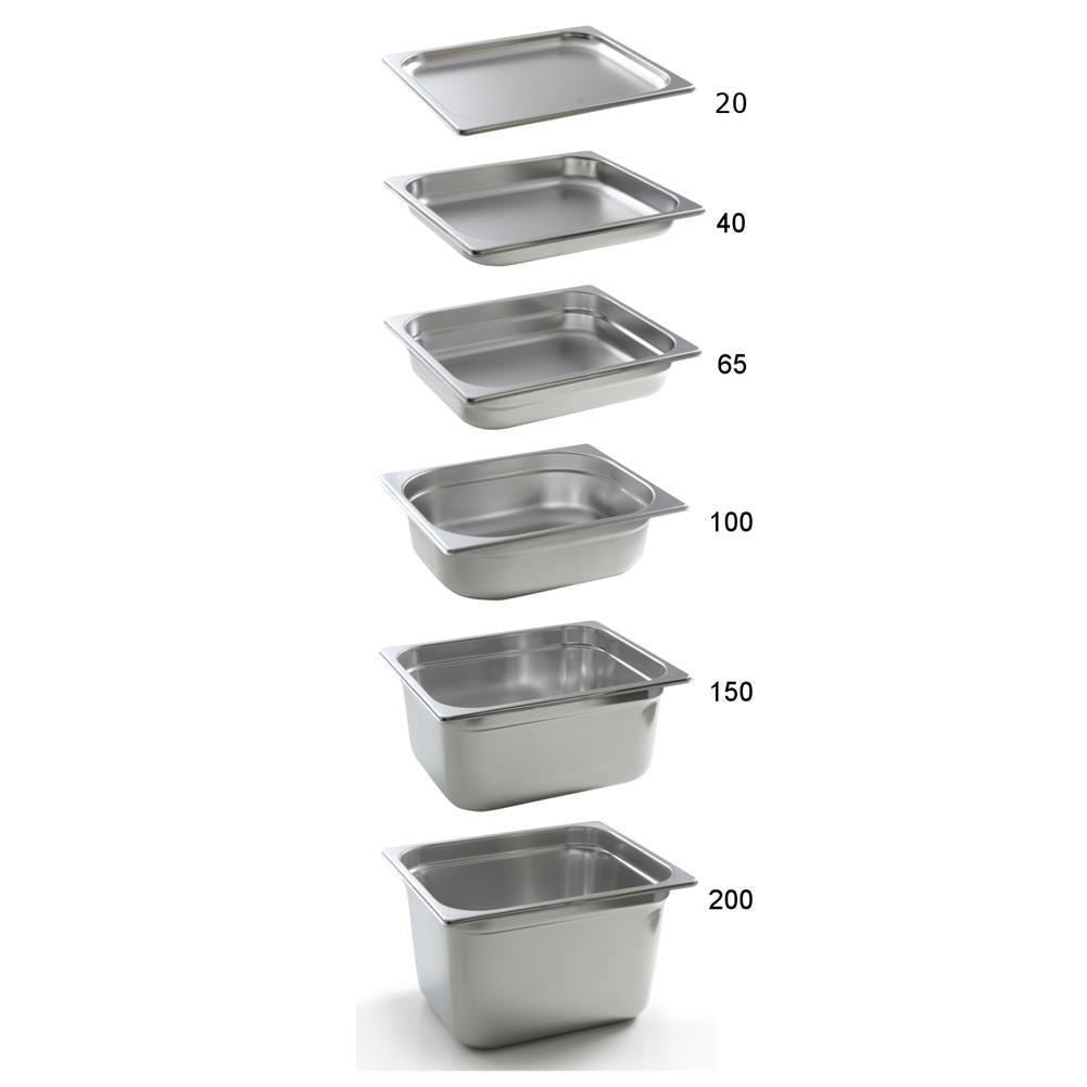 Tava Hendi Gastronorm GN 1/4 65 mm 1.8 lt - gama Profi Line, otel inoxidabil