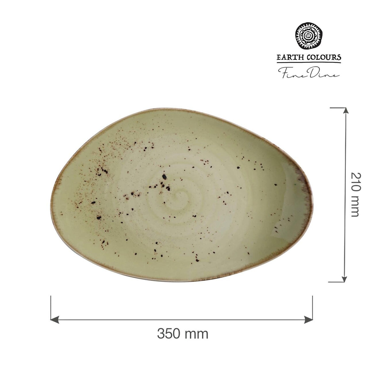 Farfurie cu formă organică Olive 350x210 mm Fine Dine