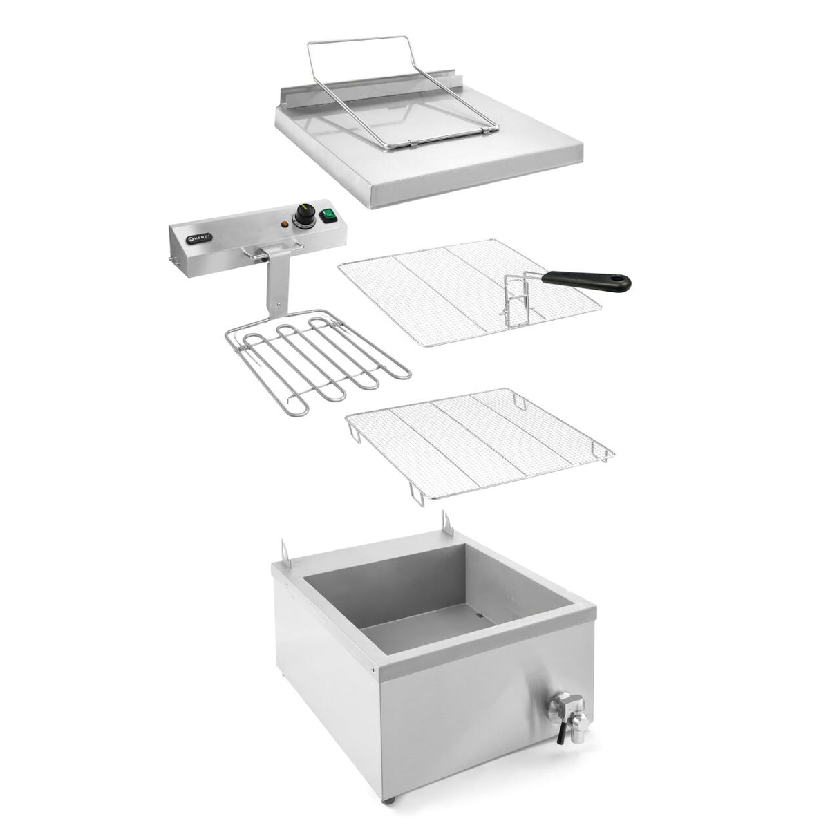 Friteuza electrica pentru gogosi, 12L, 3500W, 630x860x(h)360mm