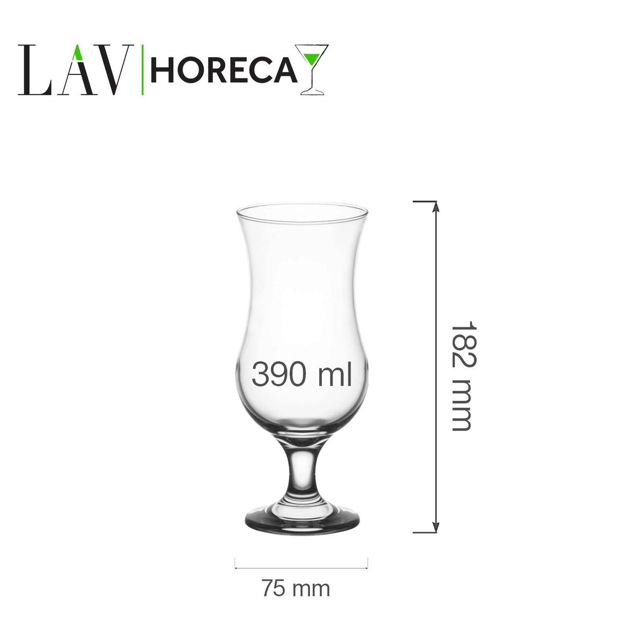 Pahar cocktail Hurricane Miami, 390 ml, LAV