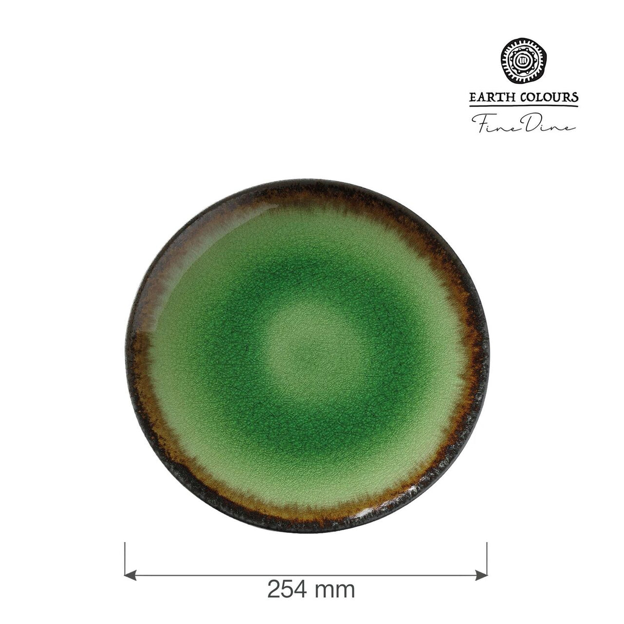 Farfurie Fine Dine, Beryl diametru 254 mm, portelan, decorat manual