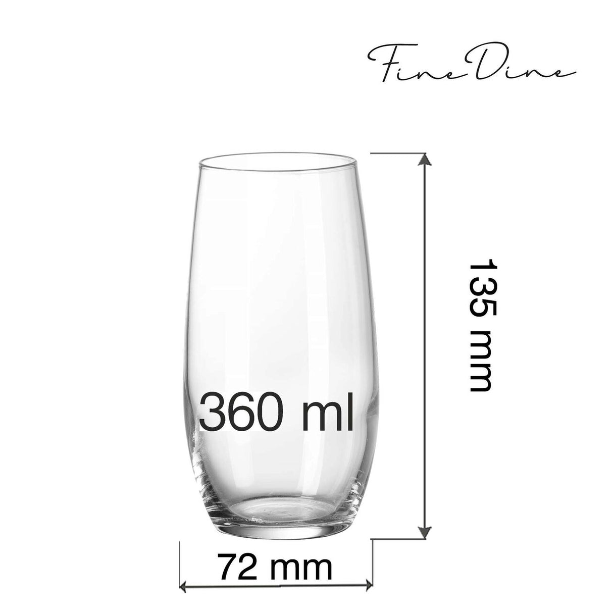 Pahar Cantare highball, 360ml Fine Dine