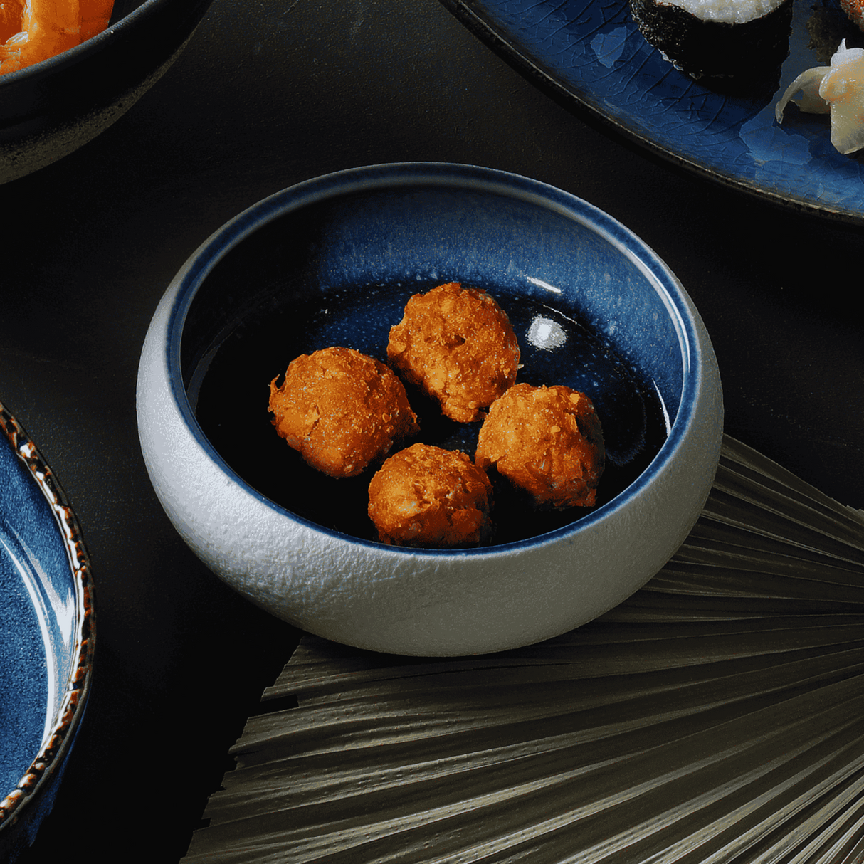 Bol Goro White Blue 140mm, 450 ml Fine Dine
