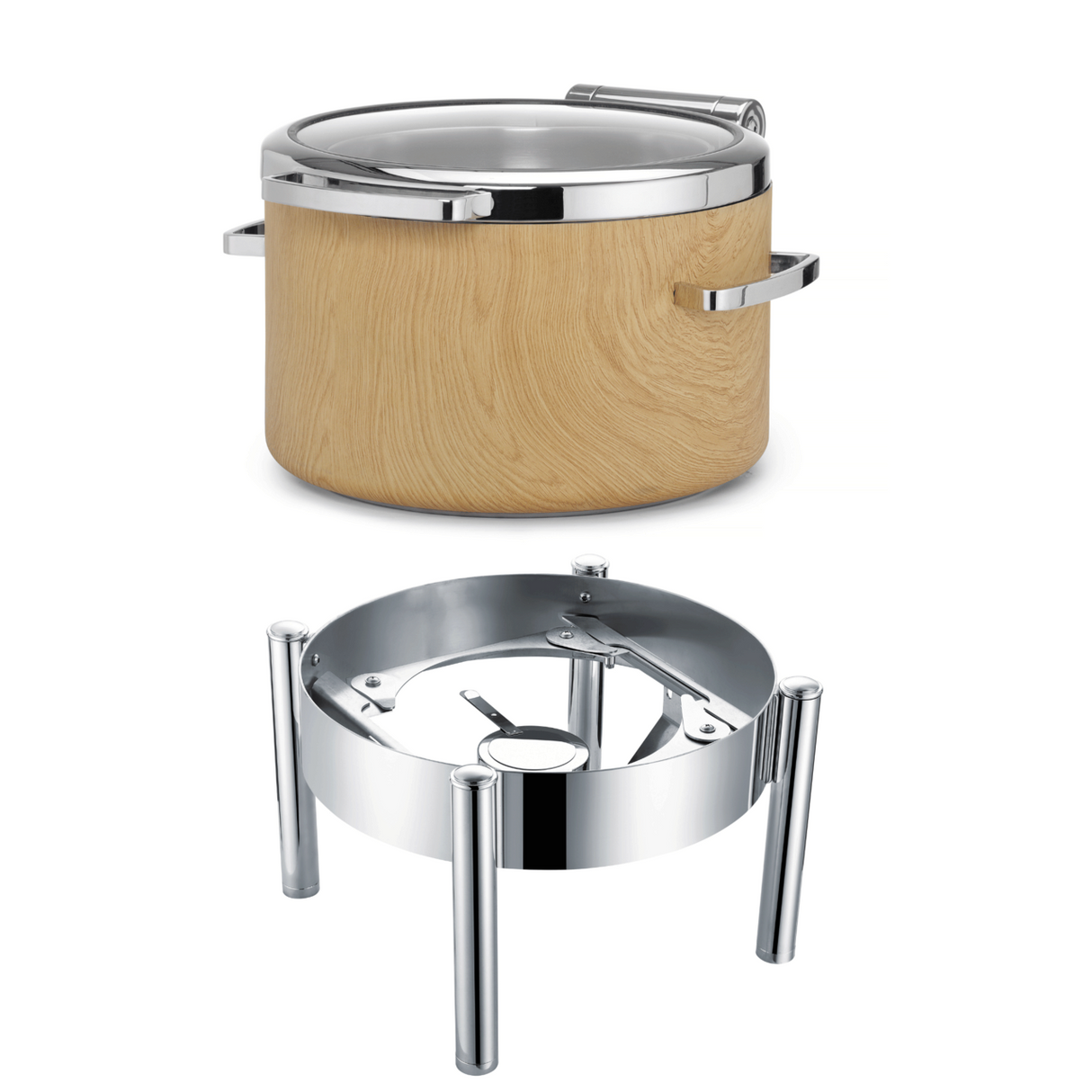 Încălzitor rotund cu inducție De Luxe Madeira 11l cu capac de sticlă, Fine Dine