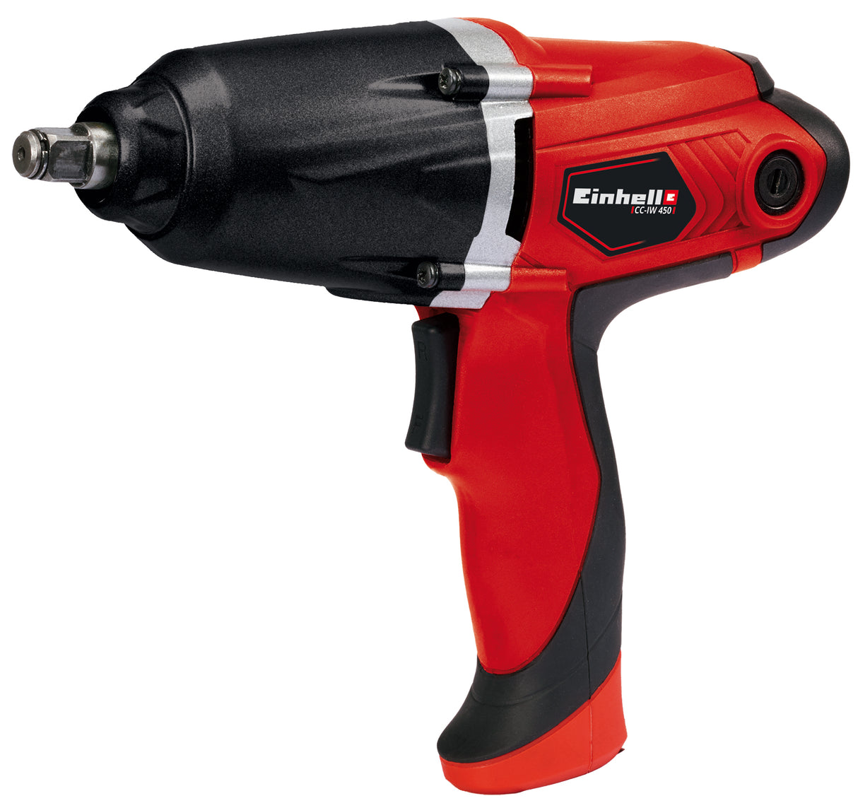 Einhell CC-IW 450 elektromos ütvecsavarozó (450W, 300Nm, billenőkapcsoló az óramutató járásával megegyező/óramutató járásával ellentétes irányú forgáshoz, bitekkel 17/19/21/22 mm-es dugókulcsokhoz)
