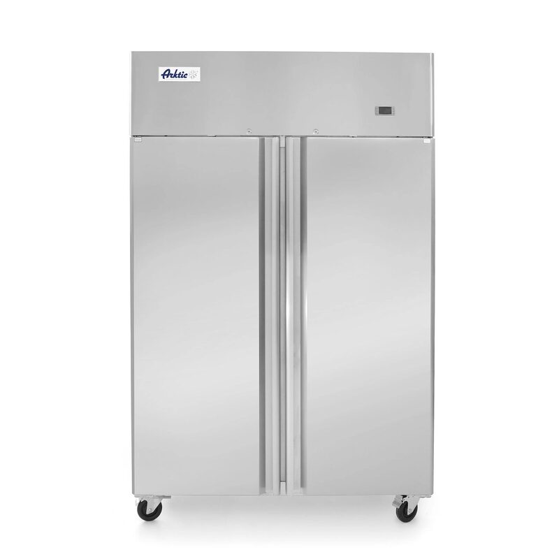 Congelator profesional Hendi Profi Line cu 2 usi 900 L 1200x740x(H)1950 mm otel inoxidabil --17˚/-22˚C 750 W 6 rafturi 525x530mm incluse