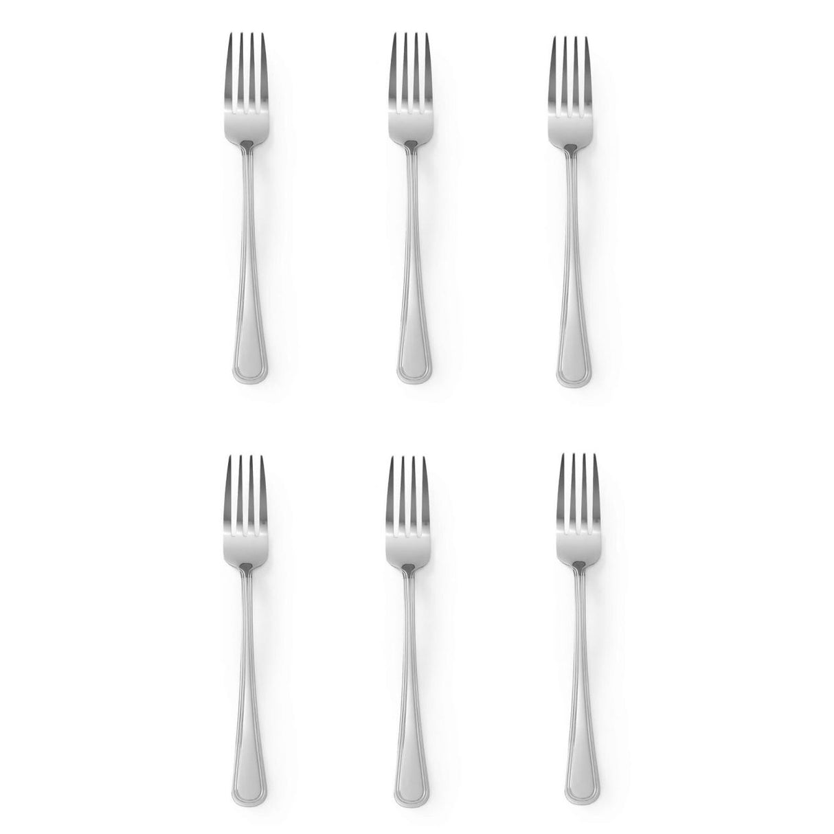Set 6 furculite din inox, (L) 197 mm, finisaj oglinda, Hendi Kitchen Line
