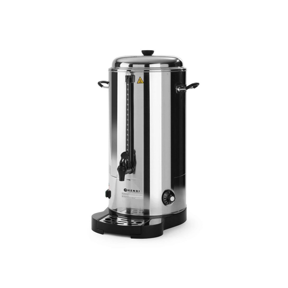 Percolator Hendi bauturi calde cu pereti dubli 18 litri, termostat, 2400 W temperatura, ajustabila pana la 100 C, Inox, robinet anti-picurare
