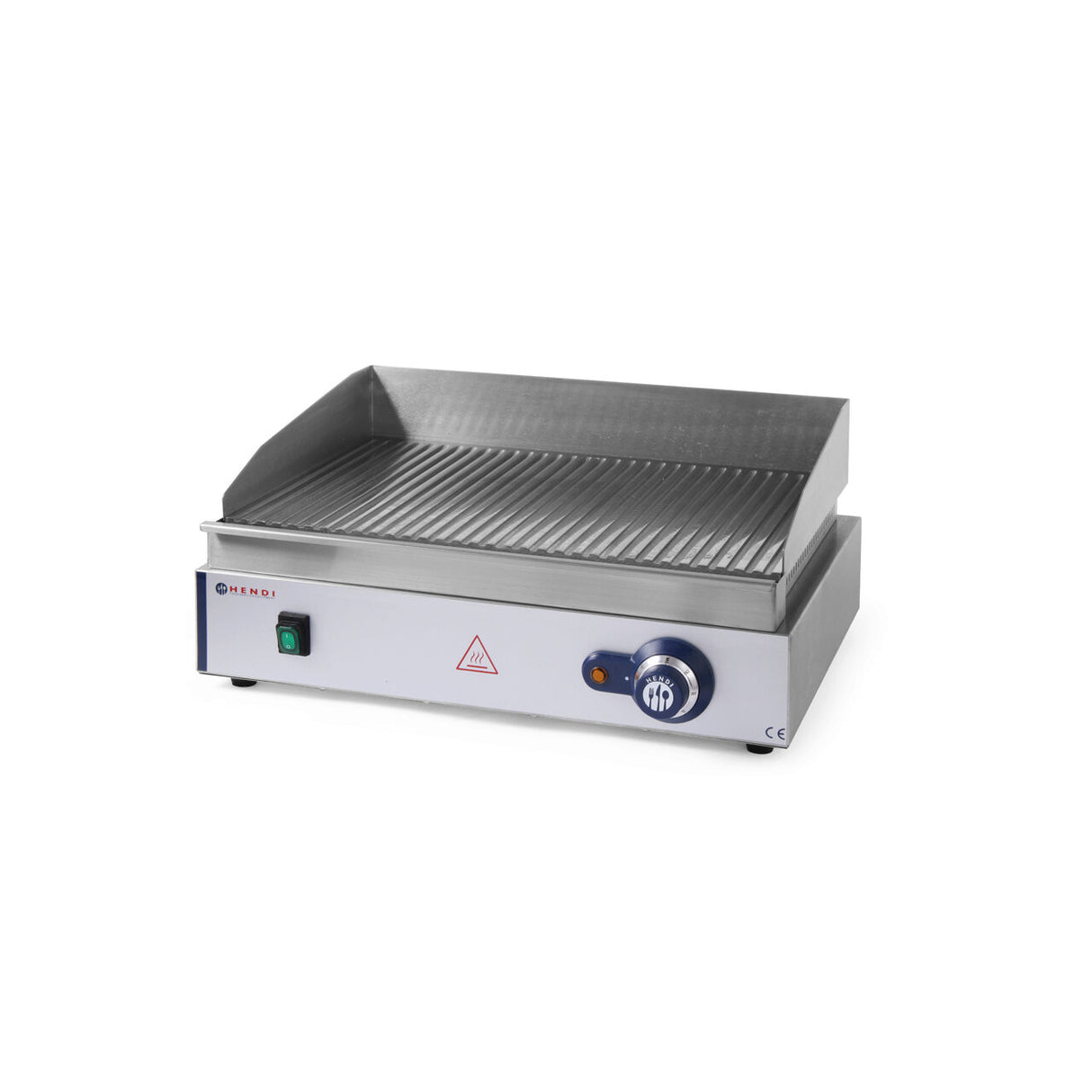 Gratar electric HENDI Profi Line suprafata integrala striata, 550x380x(H)240 mm, inox, potrivit si pentru uz profesional