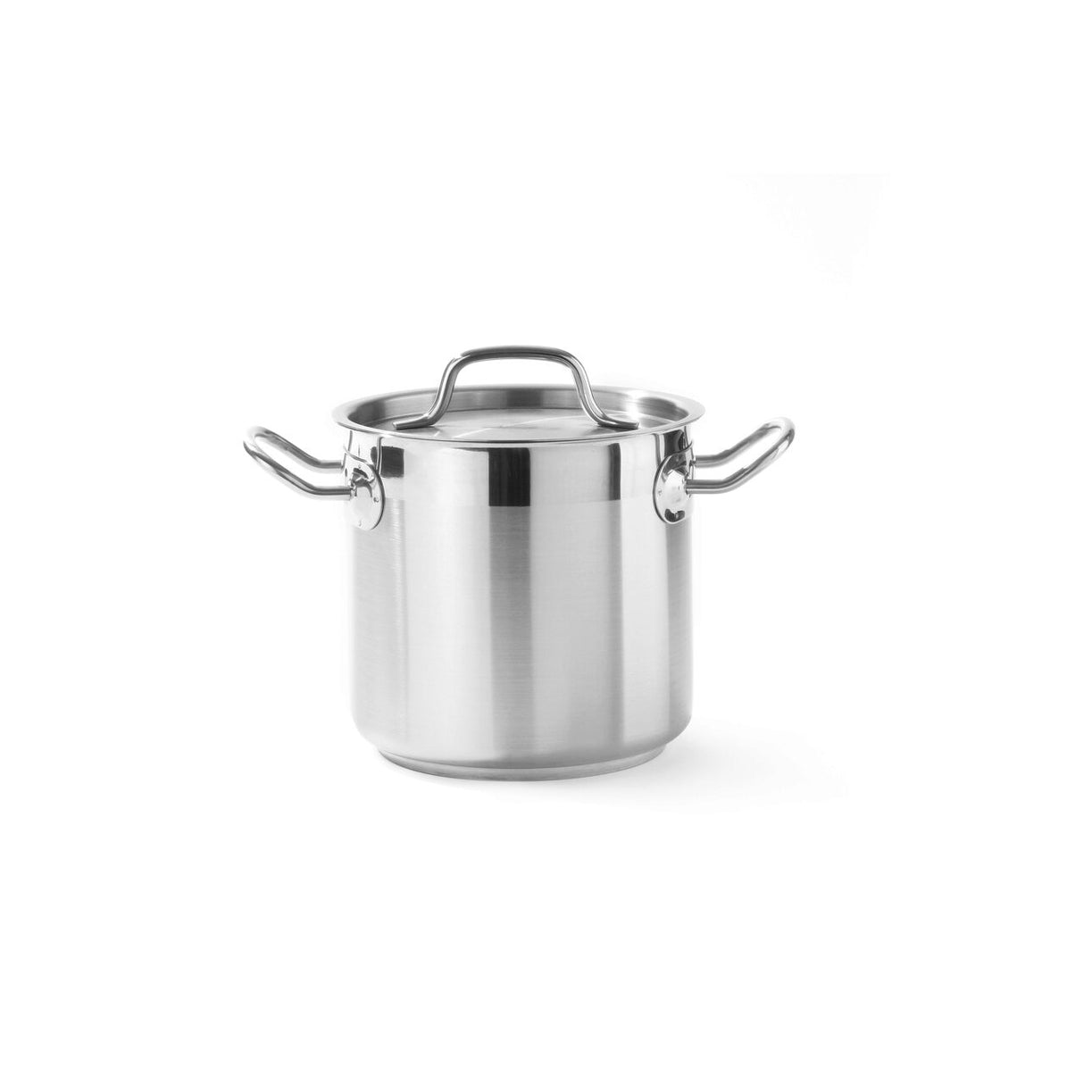Oala cu capac, 3 Lit, 16 cm diametru x 15 cm inaltimea, inox, gama Hendi Profi Line, potrivita si pentru uz profesional