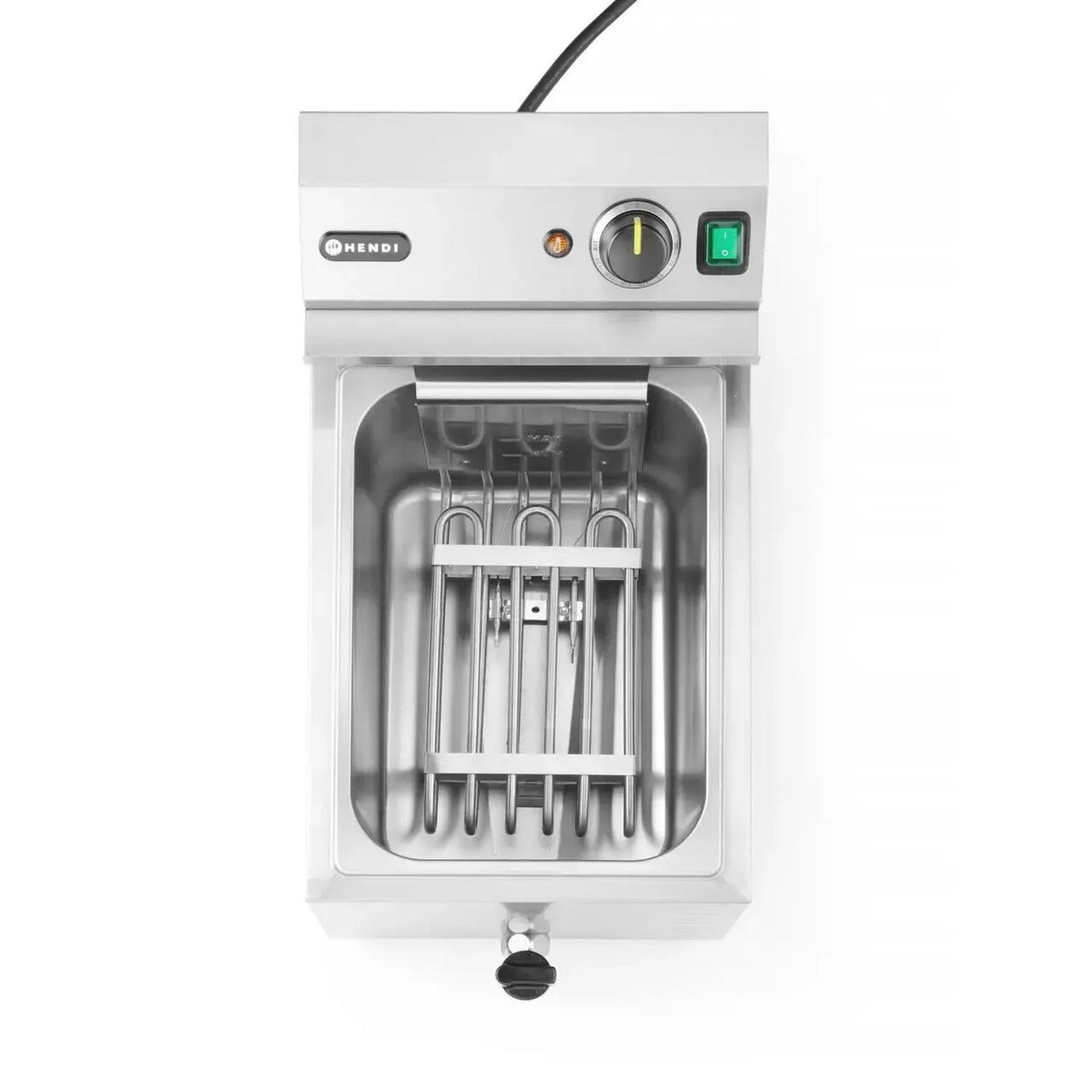 Friteuza electrica cu scurgere 10L Goliath Hendi, 10Kw, 400v, 299x584x(H)375mm