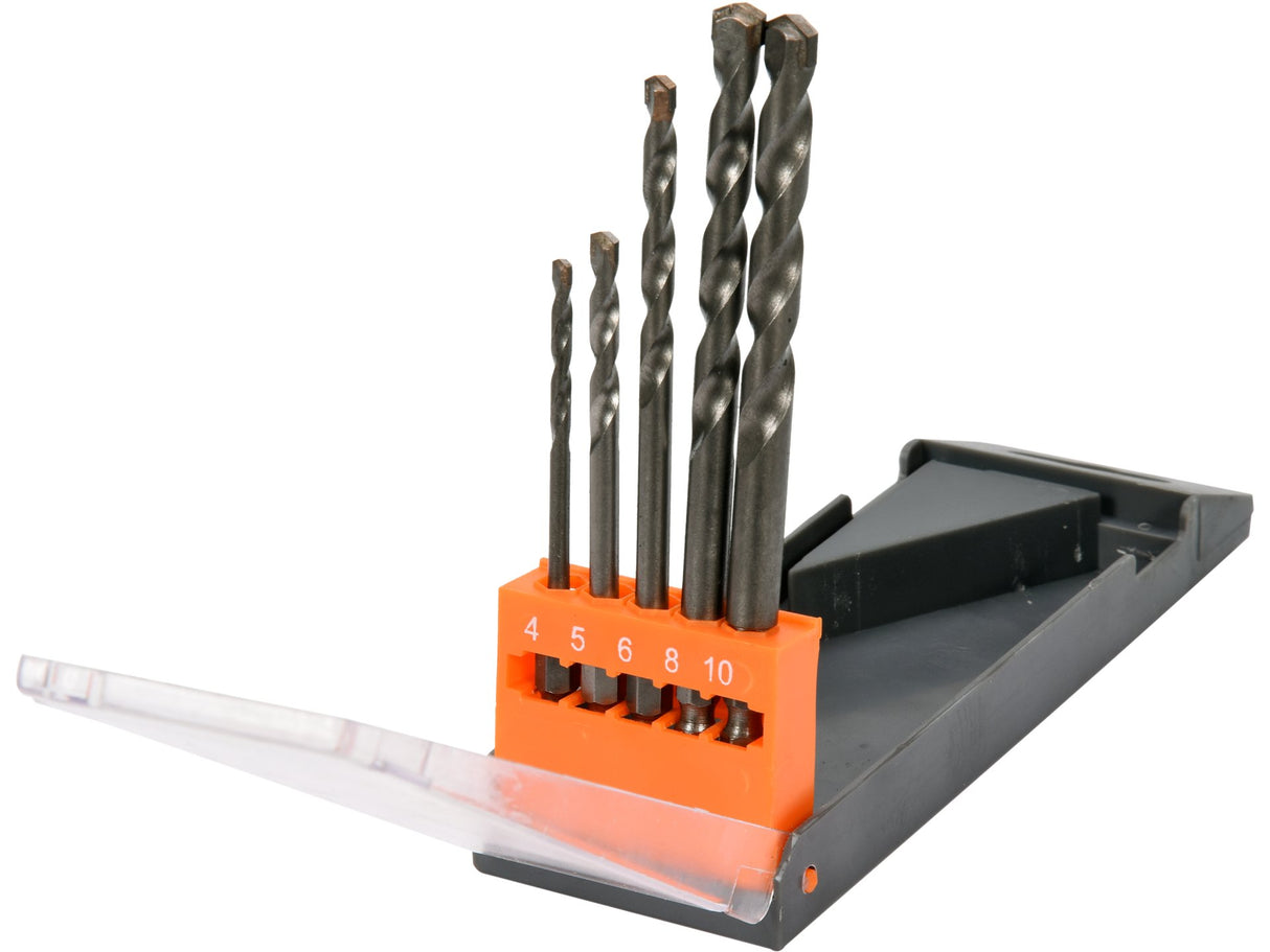 5 DARABOS FÚRÓFEJ KÉSZLET, STHOR 21695 4-10MM, HATSZÖGŰ TARTÓ