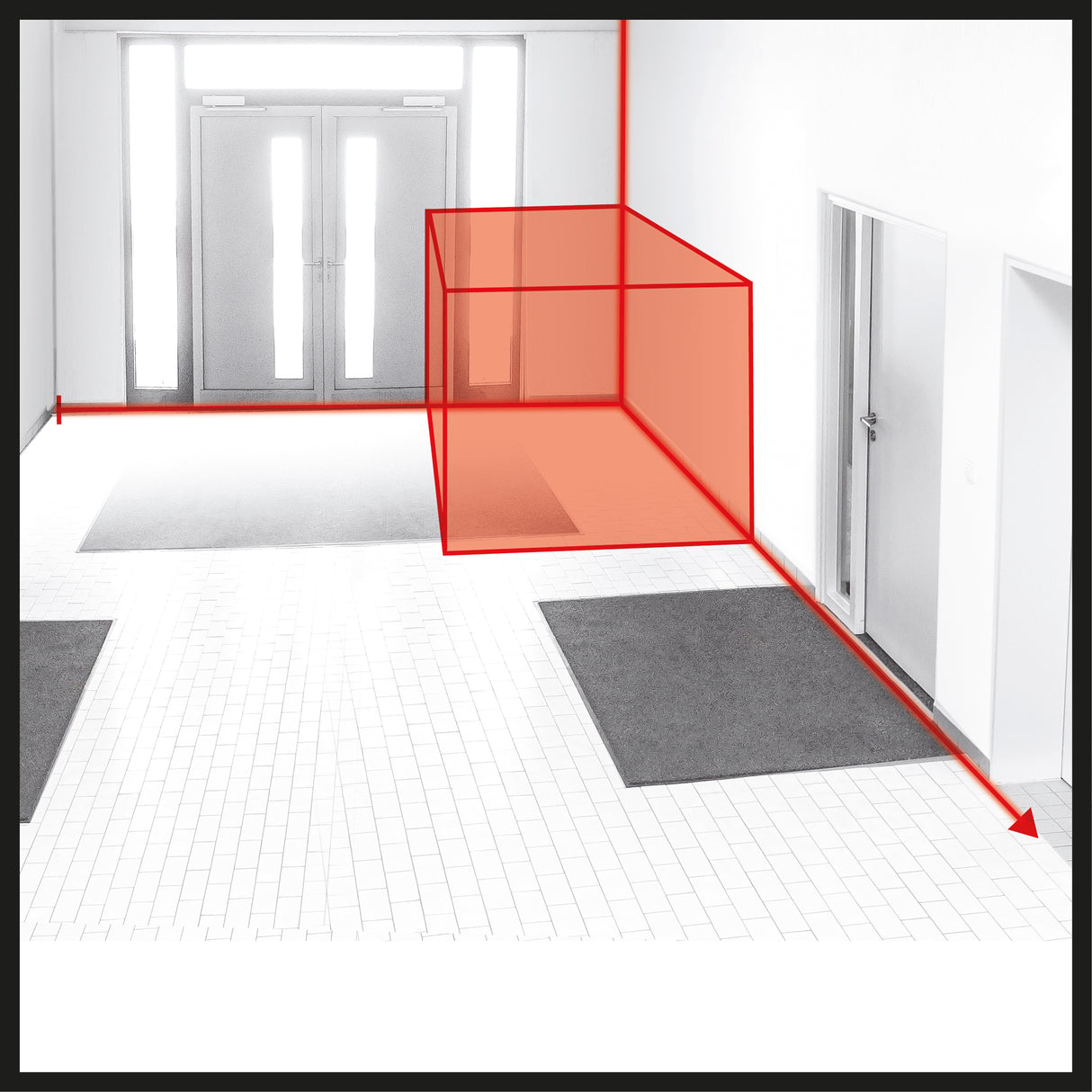 Telemetru laser Einhell TC-LD 25, pana la 25 m, niveluri de referinta pentru marginile fata/spate, masurare continua, oprire automata, functie de siguranta