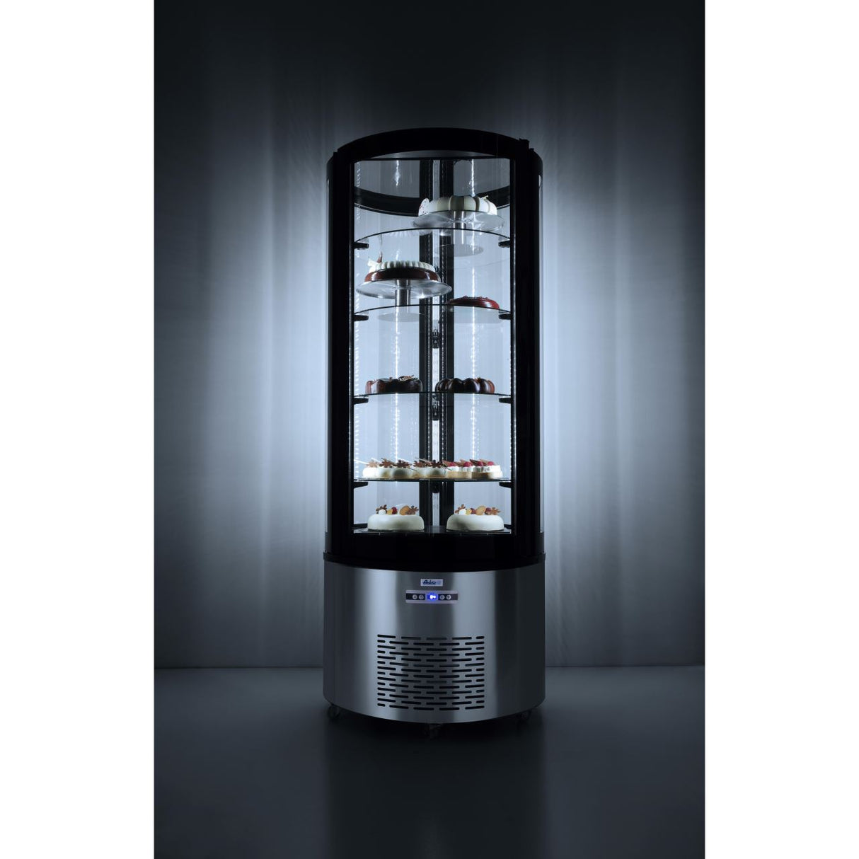 Vitrina frigorifica de prezentare interval temp. 2?/6?C, 460 W 360 l corp inox, ARKTIC by Hendi, 680x(H)1750, Clasa energetica C
