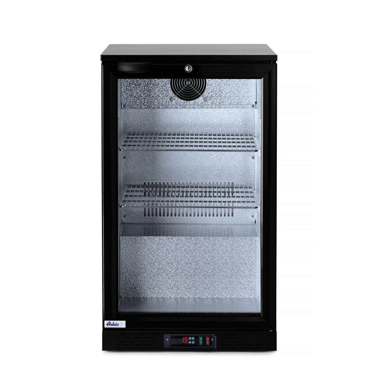Vitrina frigorifica de prezentare interval temp. 2/10 C, 150 W, corp inox, ARKTIC by Hendi, 500x500x(H)900 mm 103 Litri, Clasa energetica D