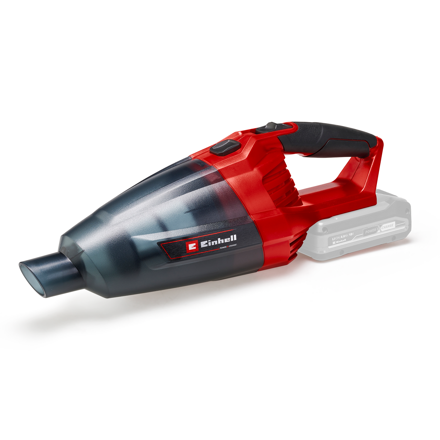 Aspirator portabil pe acumulator Einhell TE-VC 18 Li-Solo PXC (litiu-ion, recipient de praf de 540 ml, 3 duze, extensie, suport de perete, furnizat fara acumulator sau incarcator