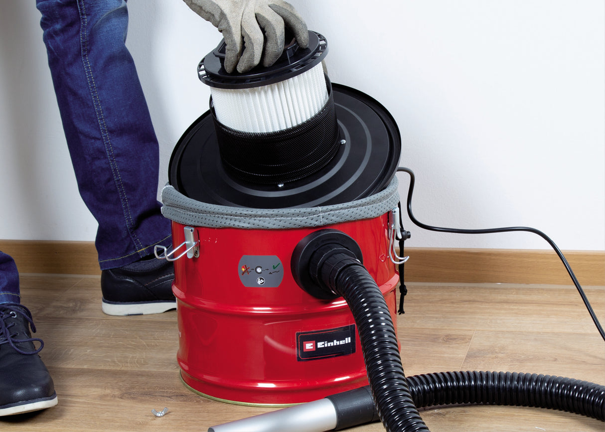 Eredeti Einhell redőzött szűrő hamuporszívóhoz (tartozék hamuporszívóhoz, Einhell TC-AV 1718 D és TC-AV 1720 DW modellekhez, finom port és hamuport szűr)