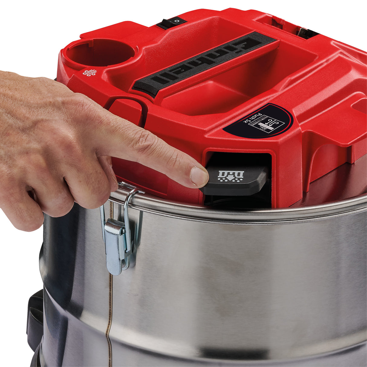 Einhell TE-AV 18/15 Li C-Solo Power X-Change akkumulátoros hamuporszívó, 18 V, szívóteljesítmény 100 mbar, 15 literes gyűjtőtartály, szűrőtisztító rendszer, fúvócsatlakozás, akkumulátor nélkül