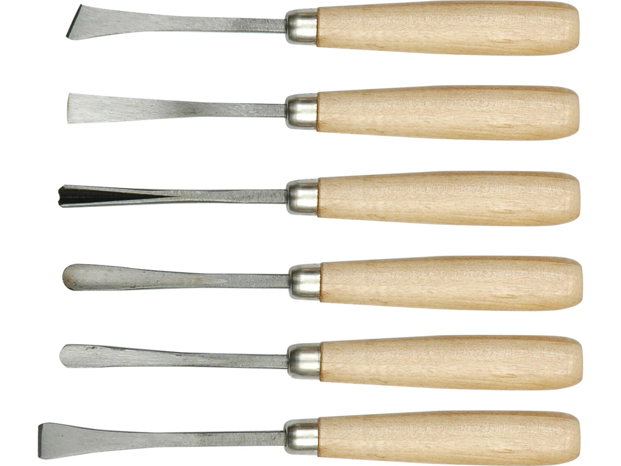 6 db-os vésőkészlet No name 25700 fa nyelű